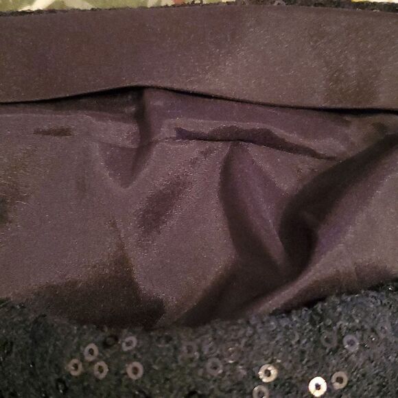 Stunning ANN TAYLOR Black Sequin Skirt Size 6 - Picture 12 of 13